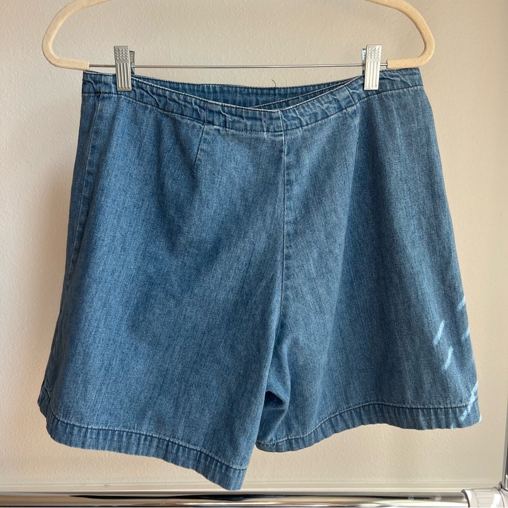 Winnie The Pooh Denim Skort Skirt Wrap Shorts Vintage Disney Store Y2K 1990s - Picture 6 of 10
